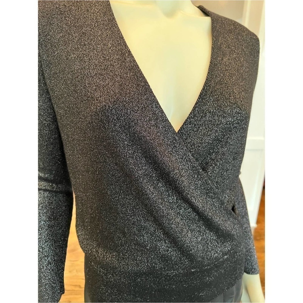 Ann Taylor black shimmery sweater size: SP - Picture 5 of 6